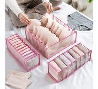 Shein 1/2/3 piezas Bolsas organizadoras de cajón tipo cajón para ropa interior y calcetines para el armario del hogar