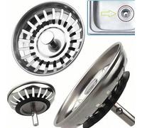 Shein 1/2/3 piezas Colador de fregadero de cocina, colador de drenaje de acero inoxidable, atrapador de comida de metal antioxidante, filtro de fregadero un