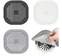 Shein 1/2/3 piezas Filtro para cabello, Filtro de silicona para cabello y tapón de desagüe para bañera y ducha que evita obstrucciones y olores, Filtro anti