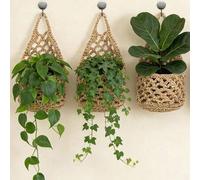Shein 1/2/3 piezas Macetas colgantes para plantas de interior, adecuadas para plantas de menos de 4 pulgadas, soporte de pared para plantas de interior, mac