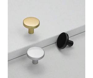 Shein 1/2/4/6/8/10 piezas Perillas modernas de gabinete en negro mate, dorado, plateado, cobre - Tiradores de cajón de barra en T de aluminio y de un solo o