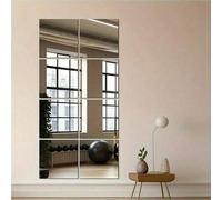 Shein 1/2/4/8/10 piezas Espejos de pared sin marco clásicos, espejos adhesivos de Body entero para dormitorio, armario, DIY, adecuado para gimnasio en casa,