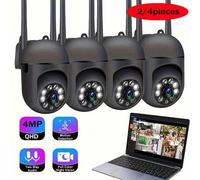 Shein 1/2/4 piezas doméstica inteligente, Cámara IP inalámbrica interior HD 1080P, Cámara de doméstica inteligente PTZ, Cámara con inclinación y zoom, Compa