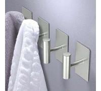 Shein 1/2/4 piezas Ganchos adhesivos fuertes, Estante montado en la pared, Ganchos para toallas, Sin necesidad de perforar, Adecuado para colgar abrigos, so