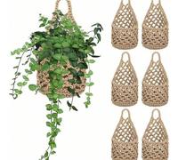 Shein 1/2/4 piezas Macetas colgantes para plantas de interior, adecuadas para plantas de hasta 4 pulgadas, soporte de pared para plantas de interior, maceta