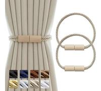 Shein 1/2/4 piezas Sujetadores magnéticos de estilo bohemio para cortinas, soportes para cortinas, accesorios decorativos para el tratamiento de ventanas de
