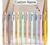 Shein 1/2/5/10/20 piezas Bolígrafos de bola de color con grabado personalizado, bolígrafos personalizados con nombre para niños, regalos de cumpleaños, Día