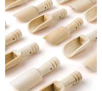 Shein 1/2/5/7/10/20 PIEZAS Mini cucharas de madera para tarros, cuchara de bambú para sal, cuchara de té, cuchara para detergente de lavandería, cuchara par