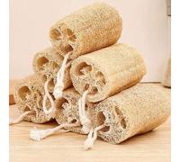 Shein 1/2/5 piezas Esponja de mar natural, Esponja de luffa natural entera - Cepillo exfoliante corporal, Diseño minimalista sin fragancia apto para cocina,