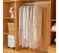 Shein 1/2/5 piezas Funda protectora de ropa transparente de 140 cm x 60 cm para abrigos, camisas, faldas, pantalones, armario, escuela, oficina, hogar, viaj
