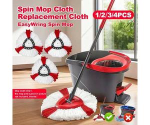 Shein 1/2/6 piezas Recambios de cabezal de fregona de rotación profunda de limpieza, paño de limpieza de microfibra súper, cabezal de fregona de micro-rotac
