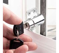 Shein 1-2 Juegos de Cerradura para Puerta Corrediza, Cerradura de Ventana de Aleación, Juego de Cerradura de Antirrobo para Puertas y Ventanas, Cerradura De