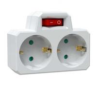 Shein 1/2 Piezas Adaptador de Enchufe de UE a DE, con Interruptor de Encendido/Apagado, Adaptador de Viaje de 2 Pines 4.8mm de UE a DE, 16A 250V 3500W Toma