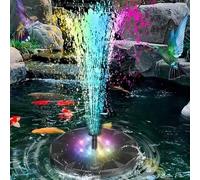 Shein 1/2 piezas Bomba de agua solar para exteriores con 12 boquillas y luz LED de color cambiante, IP44 resistente al agua, adecuada para baño de pájaros,