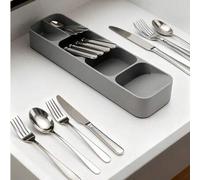 Shein 1/2 piezas Caja de almacenamiento de cubertería, divisor de cajón, bandeja de almacenamiento de utensilios de cocina, organizador de cajón de cocina,