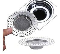 Shein 1/2 piezas Colador de fregadero de cocina, filtro de drenaje de fregadero universal, canasta de drenaje de fregadero, colador de acero inoxidable de 4