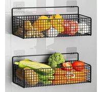 Shein 1/2 piezas Estantería de pared, Estante flotante sin taladro, Cesta de almacenamiento multifuncional, Diseño hueco, Metal de baja alergenicidad, Adecu
