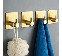 Shein 1/2 piezas Ganchos adhesivos de pared de acero inoxidable 304, estante para toallas adhesivo fuerte, ganchos autoadhesivos, ganchos para abrigos, ganc