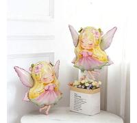 Shein 1/2 piezas Globo de Hada de Papel de Aluminio de 23.6 pulgadas Grande Globo de Hada Rosa para Fiesta de Cumpleaños de Niñas Baby Shower Decoraciones c