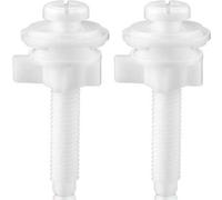 Shein 1/2 piezas Juego de tornillos de plástico para asiento de inodoro, incluye tuerca y arandela de plástico, accesorios de reparación de asiento de inodo