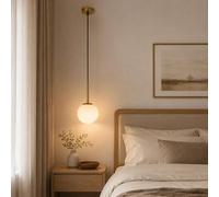 Shein 1/2 piezas Lámpara colgante minimalista nórdica de una sola cabeza, lámpara decorativa creativa, base de lámpara E27, adecuada para comedor, dormitori