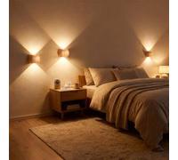 Shein 1/2 piezas Luz de pared recargable con sensor de movimiento | Luz colgante de pared inalámbrica de 3 colores hacia arriba y hacia abajo, luz de pared