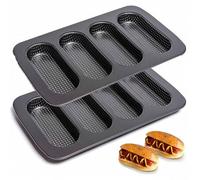 Shein 1/2 piezas Molde de pan largo antiadherente de 4 cavidades, herramienta de horneado DIY, molde de pastelería festiva, Navidad, molde para hornear past