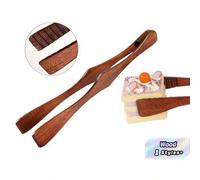 Shein 1/2 piezas Pinzas de madera resistentes a altas temperaturas - Perfectas para bistec, fruta, pan, asador, barbacoa, ensalada, postre, azúcar, helado,