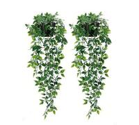 Shein 1/2 piezas Plantas artificiales colgantes, decoración de maceta colgante de pared, adecuado para interiores, exteriores, decoración de estantería de s