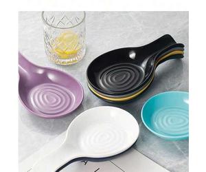 Shein 1/2 piezas Reposadera de cucharas, Soporte de cucharas para sopa, Almohadilla compartida para cucharas, Estera aislante del calor, Utensilio de cocina