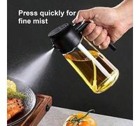 Shein 1/2 Piezas Rociador y dispensador de aceite transparente universal 2 en 1, 470ml PP+Vidrio, Boquilla ajustable a prueba de fugas, para cocinar/BBQ/ens