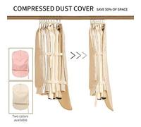 Shein 1/2 piezas Tabla de almacenamiento por compresión para el hogar, Funda antipolvo para prendas, Organizador colgante para abrigos/chaquetas de plumas