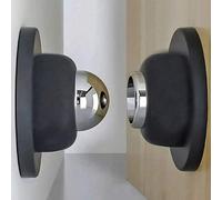 Shein 1/2 piezas Tope de puerta magnético potente, adecuado para la parte inferior de la puerta, adhesivo doble cara, tope de puerta negro mate, reducción d