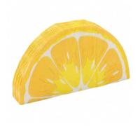 Shein 1/20/40 piezas Servilletas desechables con estampado de limón, servilletas desechables con estampado de frutas de verano de 6*3 pulgadas, servilletas