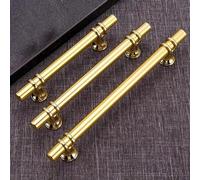 Shein 1/20 piezas Elegantes tiradores de gabinete de arco dorado - Tiradores de puerta de acero inoxidable pulido liso, acabado cepillado, adecuado para coc