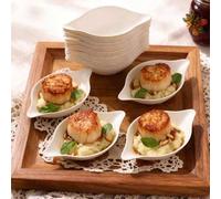 Shein 1/25/50 piezas Platos para Aperitivos, Platos Desechables con Forma Creativa de Limón/Gota de Lluvia, Platos para Entrantes, Platos y Bandejas, Adecua
