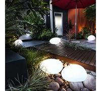 Shein 1/2PCS Luces Solares de Jardín para Exteriores, Luminarias de Piedra, Luces Solares LED para Escaleras con Función de Detección de Luz, Luces LED Noct