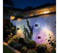 Shein 1/2pcs Luz de Proyección Solar Mandala, Lámpara de Pared con Forma de Flor, IP65, Adecuada para Exposición de Arte, Decoración de Espacios, Luz Noctur