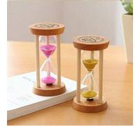 Shein 1/3/5 Minutos Nuevo Reloj de Arena de Escritorio Miniatura de Madera Decoración Creativa Temporizadores de Arena Cocina Para Regalo
