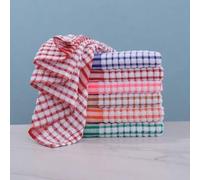 Shein 1/3/5 piezas Paños de tela grandes, que incluyen paños de cocina y paños de limpieza de mesa, servilletas a cuadros de varios colores, paños absorbent