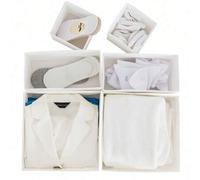 Shein 1/3/6 piezas Cajas de almacenamiento de tela plegables, Cestas organizadoras de cajones de armario, Divisores de almacenamiento, Adecuadas para ropa,