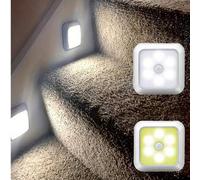Shein 1/3/6 piezas Luces con sensor de movimiento, luces LED inteligentes con sensor para gabinete, iluminación de pared interior. Adecuado para habitación,