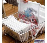 Shein 1/3 piezas Bolsa con cremallera de malla transparente tamaño A4, A5, A6, carpeta impermeable para documentos, material escolar y de oficina, estuche p