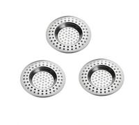 Shein 1/3 piezas Colador de acero inoxidable para fregadero de cocina, protector de filtro de drenaje estándar para recolección de cabello/alimentos, apto p
