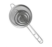 Shein 1/3 piezas Colador de malla fina de acero inoxidable con mango, tamiz para harina, colador para huevos, cuchara filtro de aceite de cocina, tamiz para
