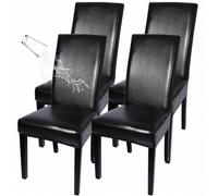 Shein 1/4/6 piezas Fundas de silla de unicolor de piel de PU, fundas de asiento extraíbles, adecuadas para comedor, hotel, decoración del hogar