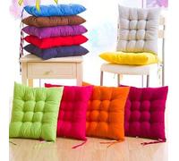 Shein 1/4 Piezas Cojín de silla de estilo casual de poliéster, diseño tejido duradero y lavable a máquina, soporte cómodo para sillas de jardín, comedor y o