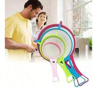 Shein 1/4 piezas Juego de coladores de malla de plástico, Juego de coladores de cocina, Tamiz para harina de soja, harina, Colador de malla fina para azúcar