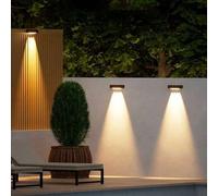 Shein 1/4 piezas Luces solares de pared, 1LED/2LED/4LED (Luz blanca/Luz cálida), 1000 lúmenes de brillo, Iluminación LED para paisajes del hogar, Adecuado p