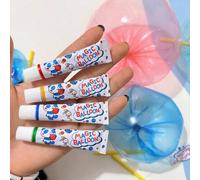 Shein 1/5/10/50 piezas Burbujas de plástico clásicas de 4 colores con diseño de panda, globos de burbujas de colores para fiestas, soplar con pajitas, relle